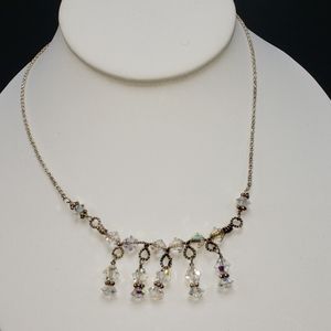 Sterling silver Handmade necklace with crystals